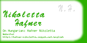 nikoletta hafner business card